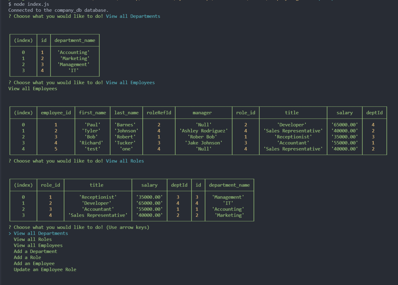 screenshot of the password Generator